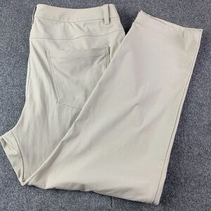 Lululemon ABC Classic Fit Warpstreme Mens Pants Size 36x28 Tan